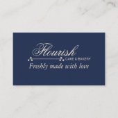 Elegante klassieke Navy Blue Pastry Chef Business  Visitekaartje (Voorkant)