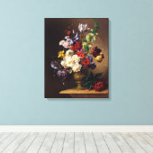 Elegante klassieke Nederlandse Master Stilleven Ku Canvas Afdruk (Insitu (Houten vloer))