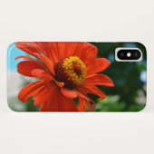 Elegante klassieke oranje bloemenbloem Case-Mate iPhone case (Achterkant (horizontaal))
