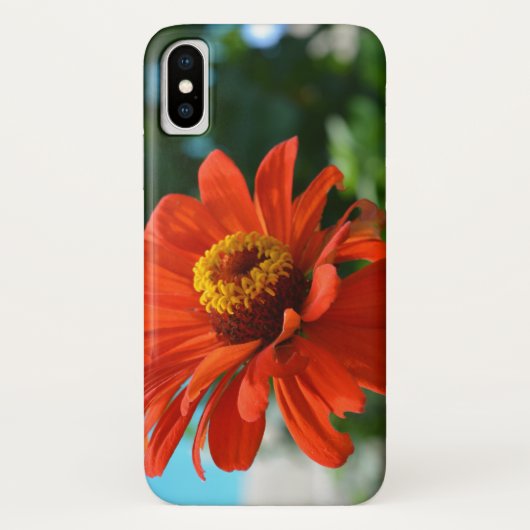 Elegante klassieke oranje bloemenbloem Case-Mate iPhone case (Achterkant)