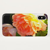 Elegante klassieke oranje perzik rozen floral Case-Mate iPhone case (Achterkant (horizontaal))
