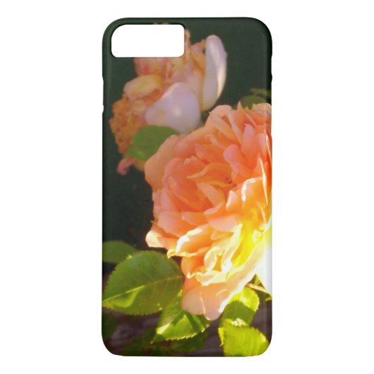 Elegante klassieke oranje perzik rozen floral Case-Mate iPhone case (Achterkant)