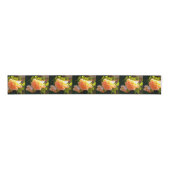 Elegante klassieke oranje perzik rozen floral grosgrain lint (Voorkant)