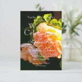 Elegante klassieke oranje perzik rozen floral kaart (Staand voorkant)