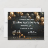 Elegante klassieke Oudejaarsavond Feest Uitnodigen Kaart (Achterkant)