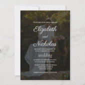 elegante klassieke paar foto bruiloft uitnodiging (Voorkant)