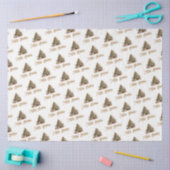 Elegante klassieke pastel groen gouden kerstboom tissuepapier (Craft)