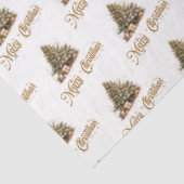 Elegante klassieke pastel groen gouden kerstboom tissuepapier (Detail)