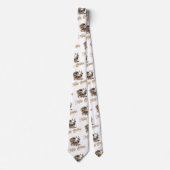 Elegante klassieke pastelgroen en gouden kerst stropdas (Voorkant)