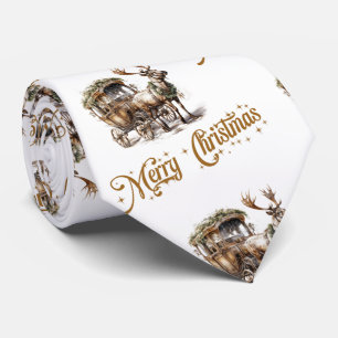 Elegante klassieke pastelgroen en gouden kerst stropdas