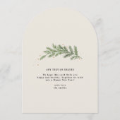 Elegante Klassieke Pine Krans Kerstfeest Arch Kaart (Achterkant)