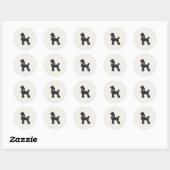 Elegante Klassieke Poodle Zeehond Sticker (Vel)