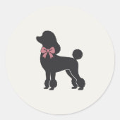 Elegante Klassieke Poodle Zeehond Sticker (Voorkant)