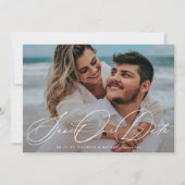 Elegante klassieke romantische foto bruiloft save the date (Voorkant)