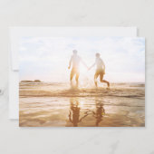 Elegante Klassieke Romantische Full Bleed Photo We Save The Date (Achterkant)