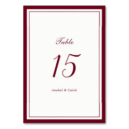 Elegante Klassieke Rood Bourgogne Lijst Huwelijk Kaart