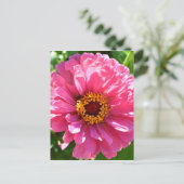 Elegante klassieke roze bloemen bloem moeder madel briefkaart (Staand voorkant)