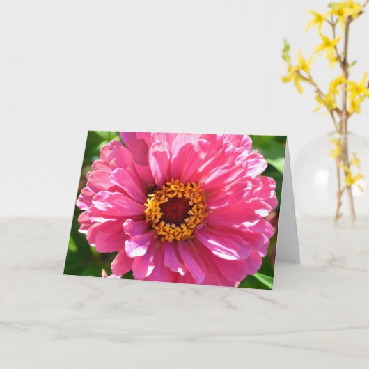 Elegante klassieke roze bloemen bloem moeder madel kaart (Gele Bloem)