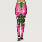 Elegante klassieke roze bloemen bloem moeder madel leggings (Achterkant)