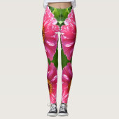 Elegante klassieke roze bloemen bloem moeder madel leggings (Voorkant)