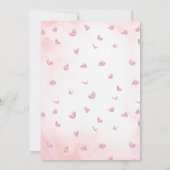 Elegante klassieke roze kersenbloesem bloemenbruil kaart (Achterkant)