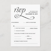 Elegante Klassieke RSVP (Antwoord) Bijlagekaart Informatiekaartje (Voorkant)