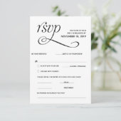 Elegante Klassieke RSVP (Antwoord) Bijlagekaart Informatiekaartje (Staand voorkant)