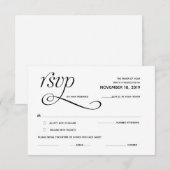 Elegante Klassieke RSVP (Antwoord) Bijlagekaart Informatiekaartje (Voorkant / Achterkant)