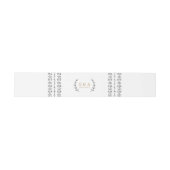 Elegante klassieke rustieke vintage bruiloft monog uitnodigingen wikkel (Vlak)