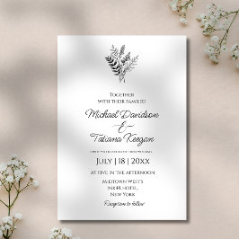 Elegante klassieke script botanische eenvoudige br kaart