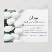 elegante klassieke script botanische trouw-rsvp  briefkaart (Voorkant)