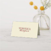 Elegante Klassieke Script Ivoor Crème Trouw Aangep Plaatskaartje (Achterkant)