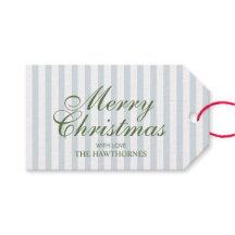 Elegante Klassieke Script Kerstmis Blauwe Streep