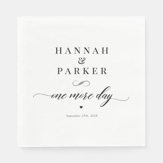 Elegante Klassieke Script Probediner Servet (Voorkant)