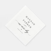 Elegante Klassieke Script Probediner Servet (Hoek)