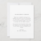 Elegante klassieke script trouwfoto bedankkaart (Achterkant)