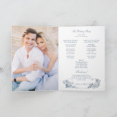 Elegante klassieke stoffige blauwe Franse bloem Programma (Binnen)