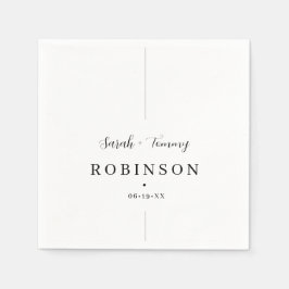 Elegante klassieke strepen met bruiloft servet