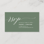 Elegante klassieke trouw-, feestuitnodiging RSVP Informatiekaartje (Voorkant)