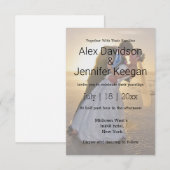 elegante klassieke trouwdag fotobedekking kaart (Voorkant / Achterkant)