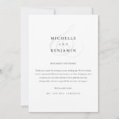 Elegante klassieke trouwfoto bedankkaart (Achterkant)