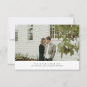 Elegante klassieke trouwfoto Save the Date Kaart (Voorkant)