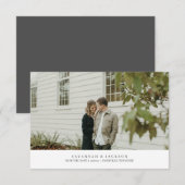 Elegante klassieke trouwfoto Save the Date Kaart (Voorkant / Achterkant)