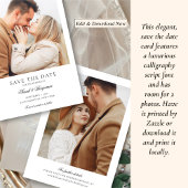 Elegante klassieke trouwfoto's in stijlvolle setti save the date