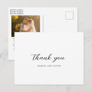 Elegante klassieke trouwkaart bedankt briefkaart