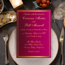 Elegante klassieke trouwkaart met gouden folie