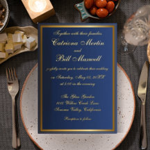 Elegante klassieke trouwkaart met gouden folie