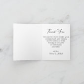 Elegante klassieke typografie bruiloft zomer foto bedankkaart (Binnen)