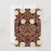 Elegante Klassieke Victoriaanse Trouwdetails RSVP Kaartje (Achterkant)