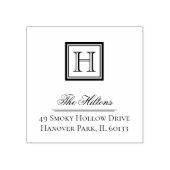 Elegante klassieke vierkante monogram stempel (Afrduk)
